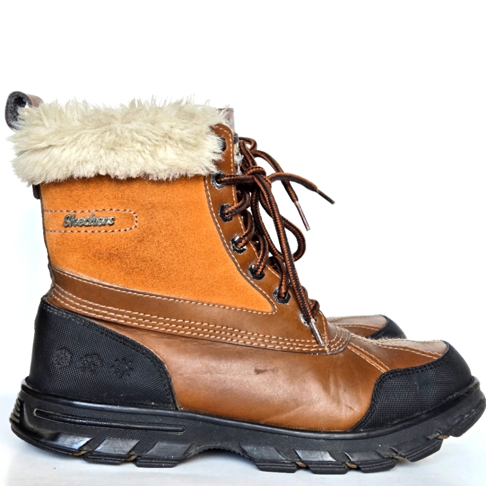 Skechers Australia Trail Mix Heats Luggage Duck Style Lace Up Boots size 8